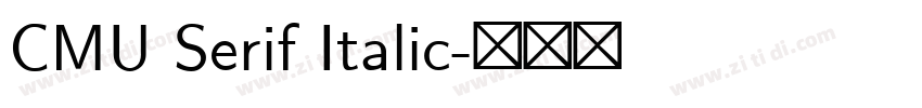 CMU Serif Italic字体转换